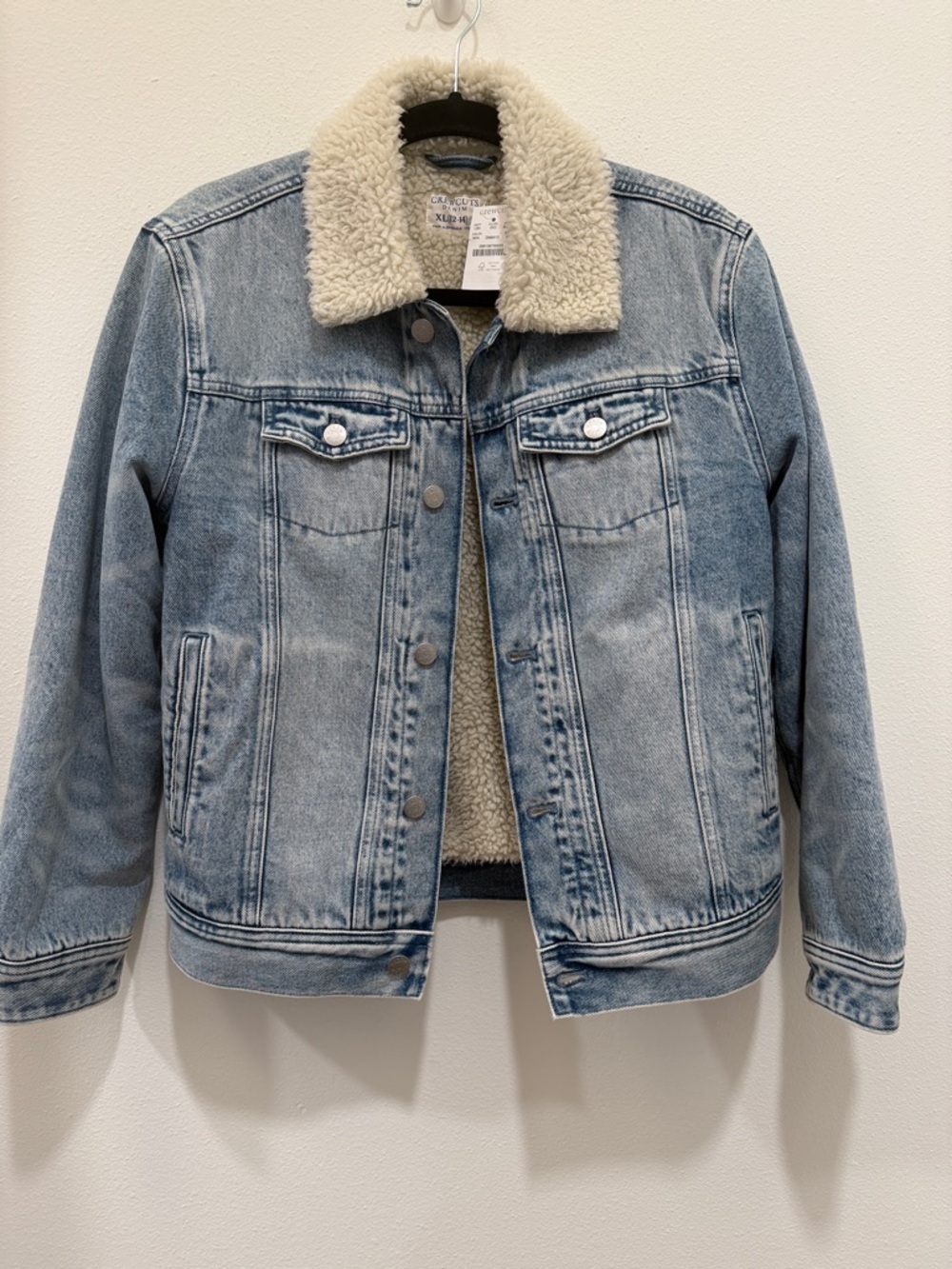 Crewcuts Light Blue Denim Sherpa-Lined Jean Jacket